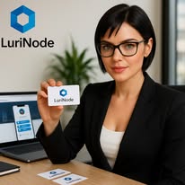 Professionista con card LuriNode